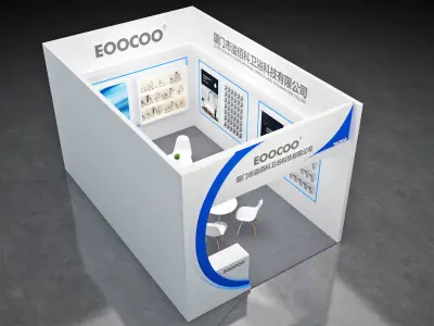Booth Exhibition Stand Stall 4x6m Height 440cm 1 Open 3D model 3D model