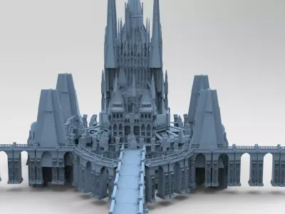 Tudor Castle Fantasy castle Huge 2 3D model