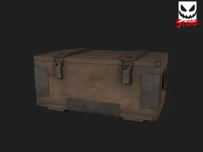 Military box Free low-poly 3D model