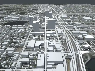 Cityscape Orlando Florida USA 3D model