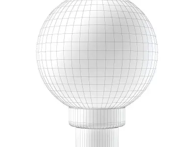 Round Exterior Standing Lamp 3D Model 3D model