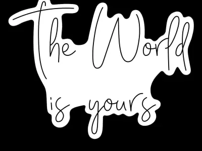 The Worl Is Yours Neon Sign 3D model