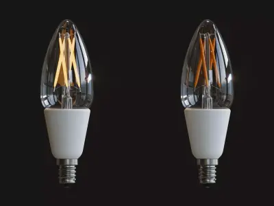Candle Light Bulb 3D model
