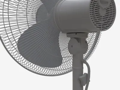 Floor Fan White 3D model