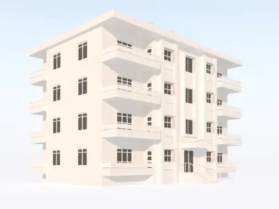 Apartment 01 apartment building 3D model
