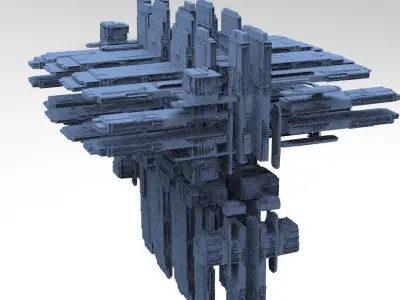 Alien Inquisitor Grand Ship library  3D model