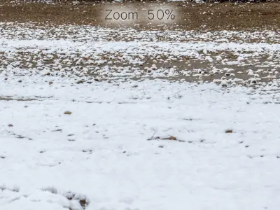 Panorama of the park with a lake and snow-covered trees - 46k 3D model