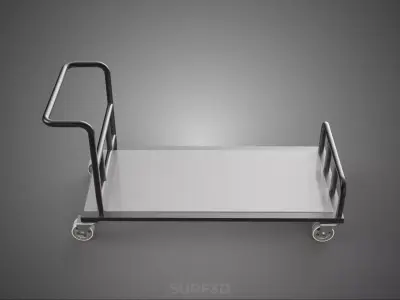 LUGGAGE TROLLEY CART HAUL BAGGAGE AIRPORT HOTEL TERMINAL OFFICE 3D model