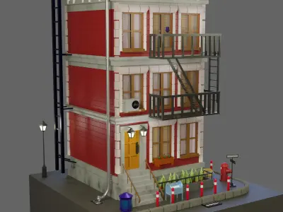 The concept of an animated house Free 3D model