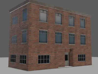 Lowpoly Building 3D Model Low-poly 3D model