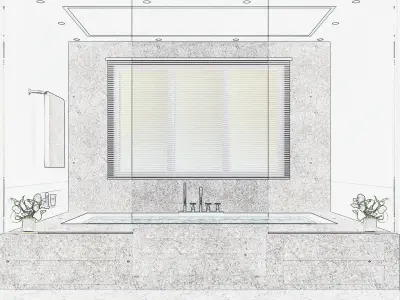 Bathtub Design  Low-poly 3D model