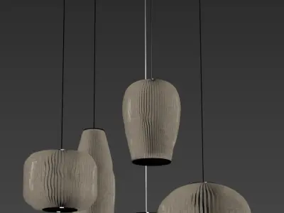 Arturo Alvarez Coral Multiple Drop Pendant set 3D model