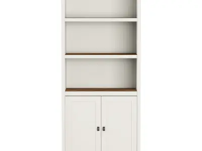 Sauder Cottage Road Library Bookcase with Doors Walmart 3D model