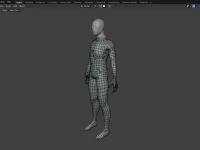 Unknown creature Low-poly 3D model