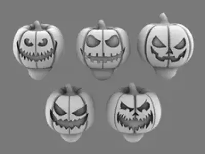 Pumpkin Lords V10K Jack-O-Lantern Helmets 3D print model