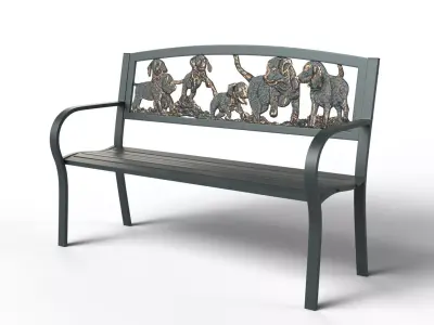 Street Bench 3D model order