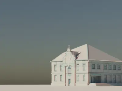 Eastern European Building 007 Low-poly 3D model