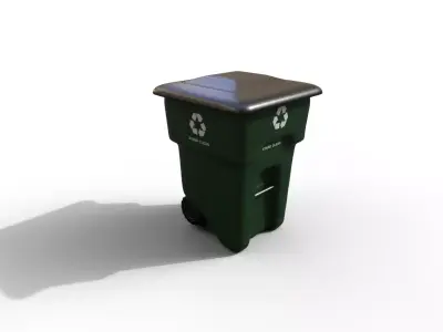 Urban Trash Container Low-poly 3D model