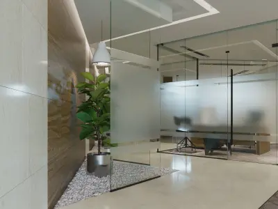 Modern Office Interior 3D model