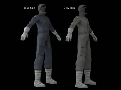 ATAT Pilot Low-poly 3D model