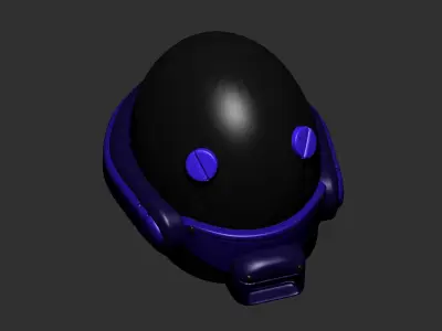 helmet high poly sculpt 3d printable ver 7 3D model 3D model 66
