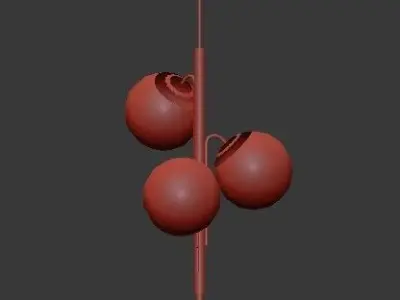 Untitled three spheres hanging from light fixture 3D model
