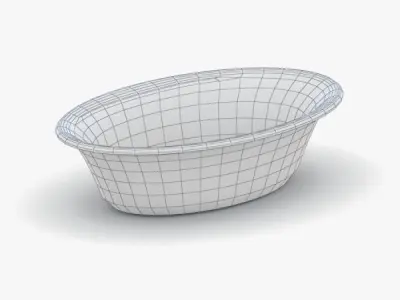 1635 - Bathtub Low-poly 3D model