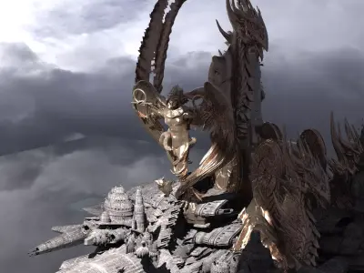 Colossal Babylonian Temple Structures Ship 2  3D model