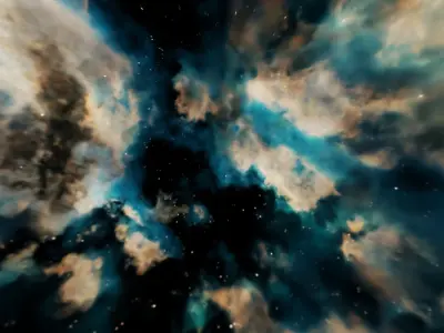 HDRI Panoramic Sky - VR 360 starfield extreme outer space nebula Low-poly 3D model