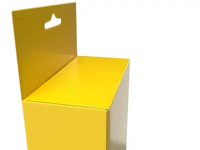 Hanging cardboard box retail 3D model