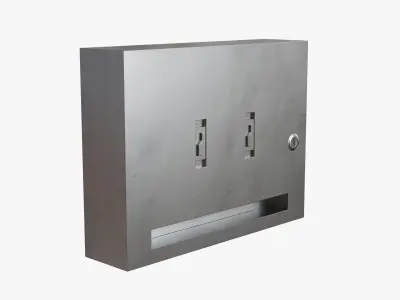 Trash Chute - Wall Mounted model 3D model