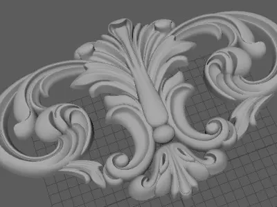 dekor golden ornament 3D model