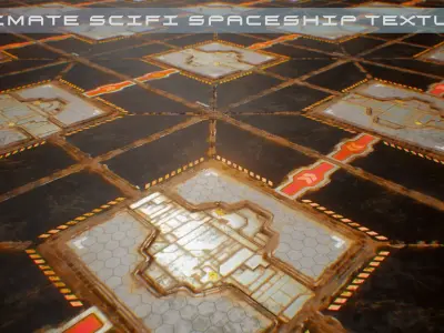 PBR Sci-Fi Spaceship Texture 36 Low-poly 3D model