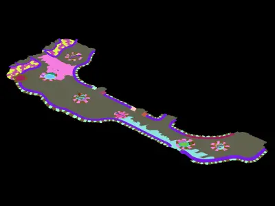 Disney main city - Ground 05 3D model