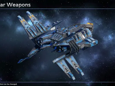 Spaceship Fighter Thunderbolt Reupload Low-poly 3D model