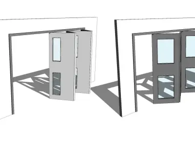 Fully Parametric Bi-Fold Doors 3D model
