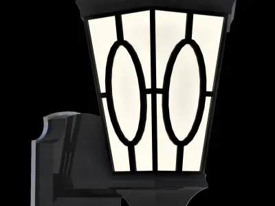 Wall hung light fixture architectural scene light Low-poly 3D model