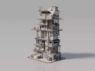 Neighborhood tower Building 3 3D model