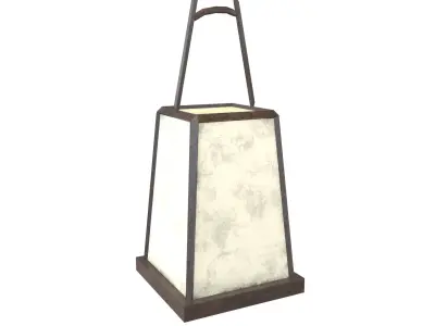 Japanese Lantern v2 004 Low-poly 3D model