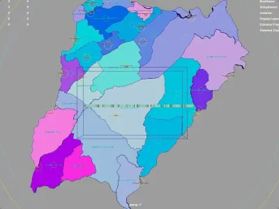 Corrientes  Argentina map region geography political geographic 3D model