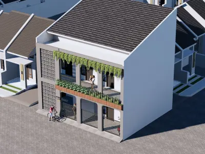3d Scene Model Sketchup Home Stay For Everyone 3D model