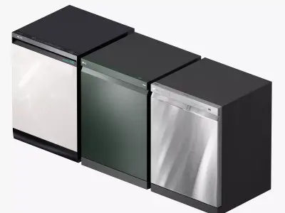 LG and Samsung built-in dishwasher 3D model
