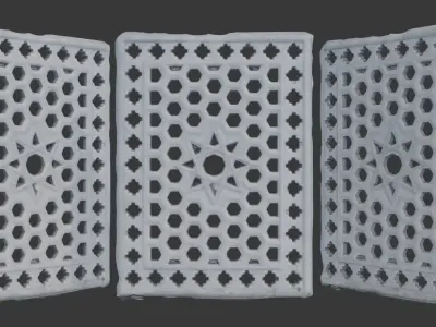  Decorative Grate Scan Low-poly 3D model