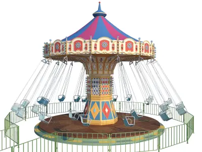 Funfair Swing Ride 3D model