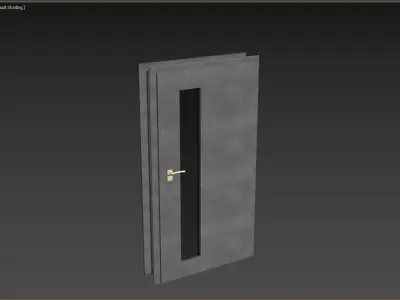 PVC Door Game-Ready 3D Model Low-poly 3D model