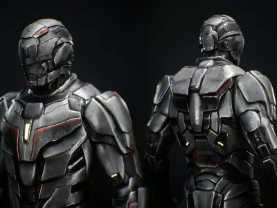 Sci-fi Mech Low-poly 3D model