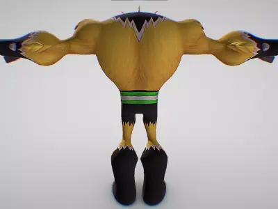 Shocksquatch - DNA sample of Gimlinopithecus - Ben 10 Omniverse Low-poly 3D model