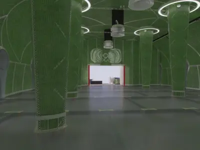 Modular composite warehouse 3D model