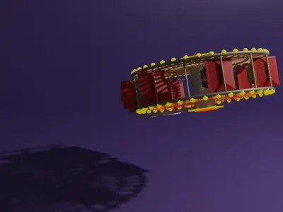 Cartoon Ferris Wheel 3D model