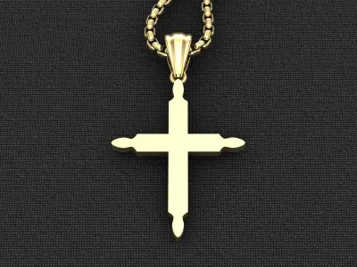 Cross Light Gold 3CP072 3DM STL 3D model